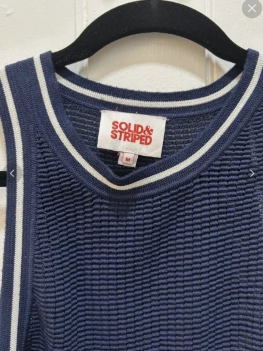 Solid & Striped The Carson Mini Dress Swim Cover-Up Blue Size M 2924 - Picture 3 of 8